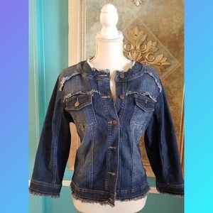 Fringe jean jacket